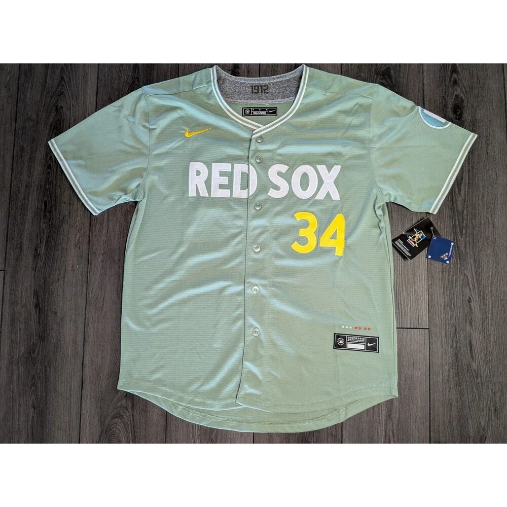 David Ortiz #34 Boston Red Sox City Connect Jersey Green Monster Jersey ⚾